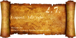 Lugosi Tünde névjegykártya